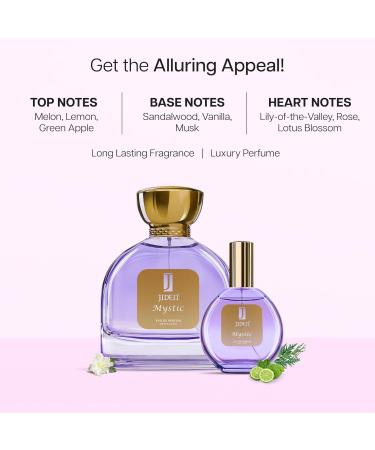 JI.DEN Luxury Mystic Eau De Parfum For Women Long Lasting Fragrance with Lily of the Valley Rose & Lotus 30 ml - Buy Online on GoSupps.com