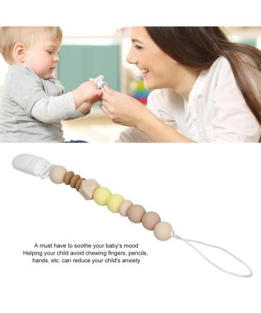 Pacifier Clip for Teething Babies - Safe Material, Small Size Beads, Easy to Grab Design - Gingival Pain Relief Baby Toy Band (Type 3) - Buy Online on GoSupps.com
