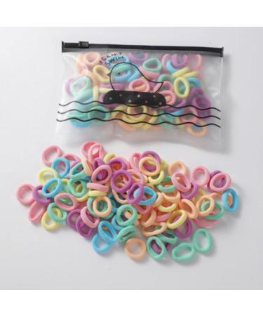 100PCS Colorful Baby Hair Ties - Seamless Soft Scrunchies for Thick Hair - No Damage Ponytail Holders - Fashionable Elastic Bands for Kids and Adults - Buy Online on GoSupps.com