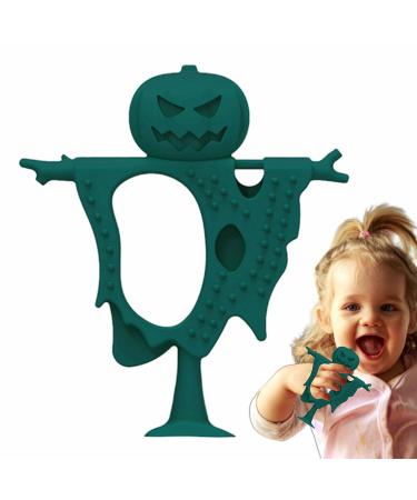 Buy Pumpkin Bite Toy for Babies | Safe Silicone Bite Rings | Soothing Dark Green Silicone Teething Toys for Toddlers - Buy Online on GoSupps.com