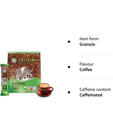 Old Town White Coffee 3 in 1 Hazelnut 15 Sachets Net WT 600g - Buy Online on GoSupps.com