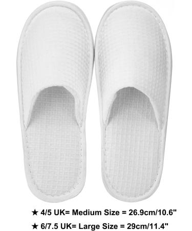 Echoapple Waffle Closed Toe White Slippers - Unisex Perfect for Spa Travel & Parties - Adjustable Fit for Most Sizes - Buy Online on GoSupps.com