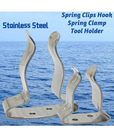 Milky Ocean Stainless Steel Spring Clips Hook Tool Holder for Boat & Marine Accessories - Pack of 2 (Small) - Buy Online on GoSupps.com