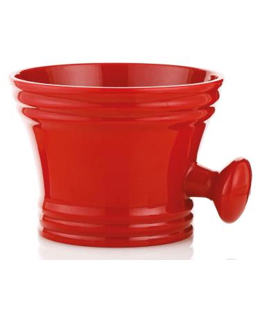 Shaving foam bowl red shaving bowl for making foam red shaving pot with knob