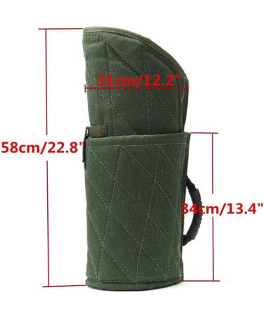 ppactvo Dog Bite Training Dog Bite Sleeve For Large Dog Training Full Arm Protection Biting Sleeve Training Suit Arm Guard Protection Cover With Handle Both Left And Right Hand green - Buy Online on GoSupps.com