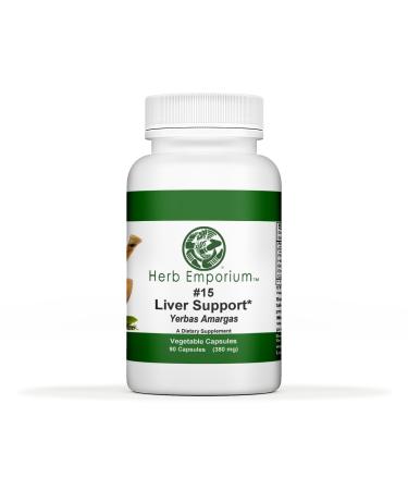 Formula # 15 Yerbas Amargas (Liver Support) 90 Capsules (760 mg) Herbal Supplement for Liver Support (Pack of 1)