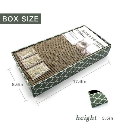 MECOOL Cat Scratcher Cardboard Pads - 3PCS Reversible Corrugated Lounge Bed with Catnip for Scratching & Play - Buy Online on GoSupps.com
