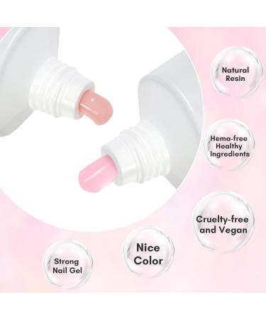 Makartt Poly Nail Extension Gel: Nail Thickening Acrylic Extension - Starter Polish Pink & Apricot - Buy Online on GoSupps.com