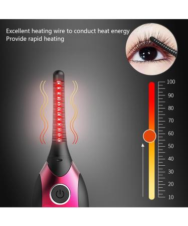 ZJchao USB Rechargeable Electric Eyelash Curler Fast Heating Lasts Long Curved Design for Eyelashes with Silicone Handle - Buy Online on GoSupps.com