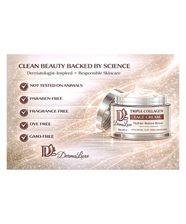 DermaLuxe Anti-Aging Collagen Face Cream-PDRN Salmon DNA, Hyaluronic Acid & Niacinamide-Hydrating, Firming, Lifting Wrinkle Repair Moisturizer-K Beauty Skincare Glow Day & Night-All Skin Types 1.7 oz - Buy Online on GoSupps.com