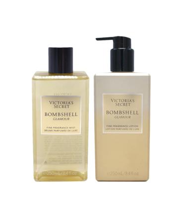 Victoria's Secret Bombshell Glamour Fine Fragrance Mist & Lotion Set 8.4 Fl Oz (Pack of 2)