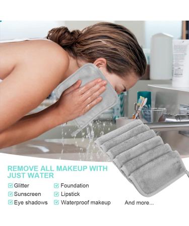 URAQT 6 Pack Face Cloths Make Up Remover 7.87 * 7.87in Soft Microfibre Face Wipes for Reusable Makeup Remover Cloth Washable Ultra Soft Facial Cleansing Wipe Cloths (Grey) 6 Pcs-Grey - Buy Online on GoSupps.com