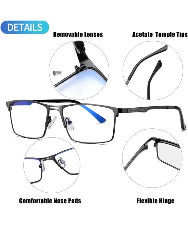 Joopin Blue Light Filter Glasses for Men & Women - Gaming & Computer Blue Light Glasses in Dark Gray - Reduce Eye Strain & Enhance Comfort - Buy Online on GoSupps.com