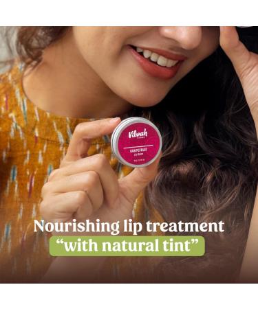 Vilvah Store Grapefruit Lip Balm - Moisturizing Tinted Balm for Dark Dry Pigmented Lips | 10g - Unisex - Buy Online on GoSupps.com