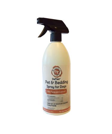 De Flea Pet & Bedding Spray for Dogs. 24oz (Not for use on Cats)