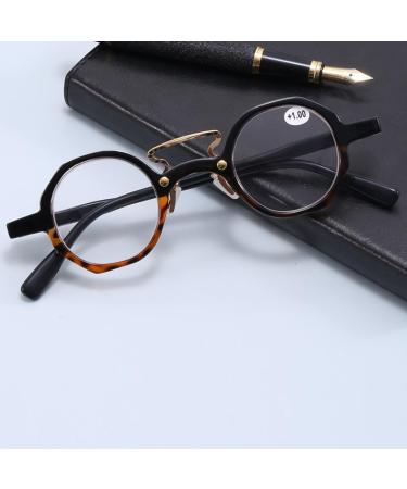 Retro Round Frame Reading Glasses Men Women Stylish Blue Light Blocking Readers With Spring Hinges(Couleur:Blue Grandeur:1.5x) - Buy Online on GoSupps.com