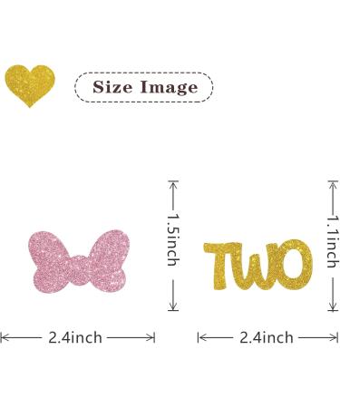 MonMon & Craft Minnie Two Cupcake Toppers/Girls Children 2nd Birthday Cupcake Toppers/Twins 2nd Birthday/Kids Birthday Party Decorations/Glitter - 24 Pcs - Buy Online on GoSupps.com