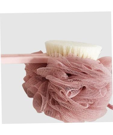 Healeved Bath Scrubber - Pink Handle Bath Brush Shower Sponge - Buy Online on GoSupps.com