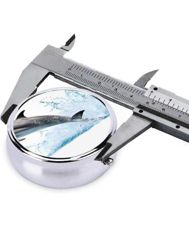 Dolphin Print Mini Round Pill Box - 3 Compartment Portable Medicine Organizer for Travel Home & Office Use - Buy Online on GoSupps.com