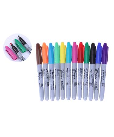 Healifty 12PCS Temporary Tattoo Marker Tattoo Pen Tattoo Stencil Paper Waterproof Tattooing Accessories Marker Pen for Beginner 12 Colors