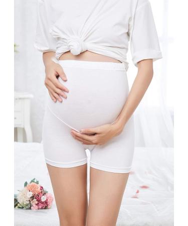 FEOYA Maternity High Waist Safety Shorts 2pcs L (99-110 lb) - Elastic Cotton Knickers for Pregnancy Support - Buy Online on GoSupps.com