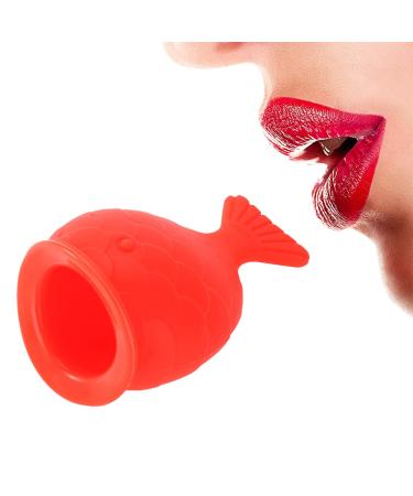 Lip Plumper Device Fish Shaped Women Lip Plumper Enhancer Lip Enlargement Device Beauty Tool (8.5 X 6 cm)