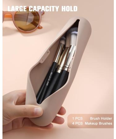 FERYES Travel Makeup Brush Holder Set - Large 4-Piece Brush Organizer for Easy Packing & Travel - Buy Online on GoSupps.com
