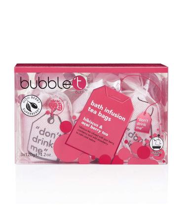 Bubble T Bath Infusion Tea Bags  Hibiscus & Acai Berry  5.82 Ounce