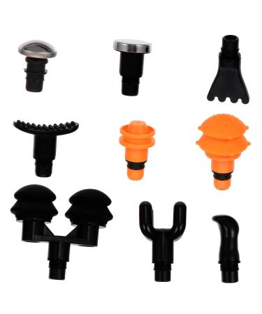 Gatuida Hand massage devices 1 set 9Tlg Massage Head with fascia percussion massage heads massage replacement head faithboard fascia gun massage accessories. Fitness massage device 11x10x5cm black