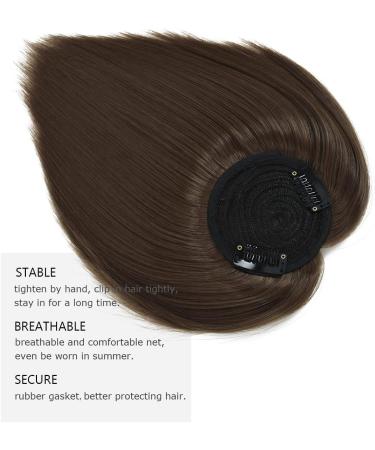 Yamel 2 Clip Hair Topper for Women - Light Brown Synthetic Wiglet Hairpiece for Thinning Hair #12 - Buy Online on GoSupps.com