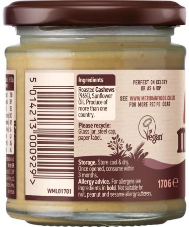  Meridian Smooth natural cashew butter 170g by Meridian - Buy Online on GoSupps.com