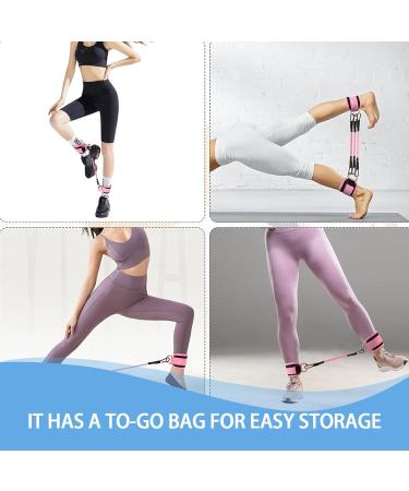 Ankle Resistance Bands with Cuffs Set 60lbs Three Different Pound Resistance Bands for Kickbacks Hip Fitness Training Exercise Bands for Butt Lift Women Pink - Buy Online on GoSupps.com