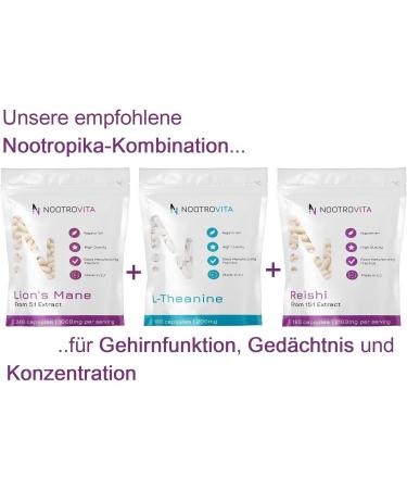 Lions Mane Capsules 240 pcs | Premium Hericium Erinaceus Extract 1000mg | Vegan Nootropic Medicinal Mushroom | NOOTROVITA - Buy Online on GoSupps.com