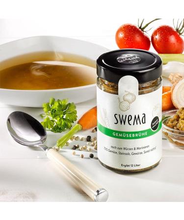 SweMa Organic Fresh Vegetable Broth - 73% Raw Vegetables (320g) | International Shipping Available - Buy Online on GoSupps.com