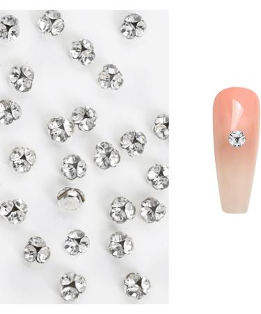 Nail Clear Nails Art White Nail Gems Nail Rhinestones Nails Art Decorations For Acrylic Nails Nails Art White Nail Crystals Gems Clear Nail Rhinestones For Wedding 8mm - Buy Online on GoSupps.com