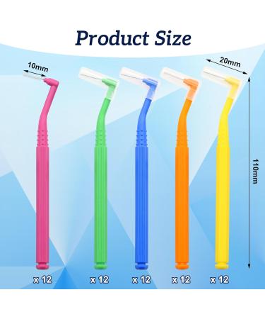 VEGCOO Interdental Brushes - 60 Pack for Effective Teeth & Gums Care | Ideal for Braces & Interdental Cleaning - Buy Online on GoSupps.com