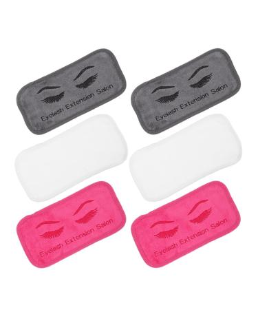 Cabilock Lot de 6 Coussinets Frontaux pour Extensions de Cils Tissu Doux Lavable Couleurs Vari es Outils pour Greffe de Cils Protection Frontale Lors de Soins Esth tiques