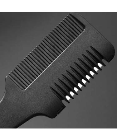 Ainkou Razor Comb Hair Thinner Comb Hair Trimmer Hair Styling Razor Comb Hair Cutter Razor Comb Cutting Scissors Double Sided Tool for Salon Home Hair Cutting Styling (Black) - Buy Online on GoSupps.com