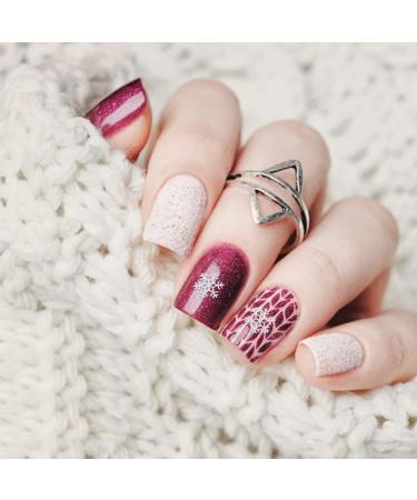 templateSnowflakes Nail Sequins Metal Slices Nail Stickers Decals Nail Art DIY Design - Buy Online on GoSupps.com