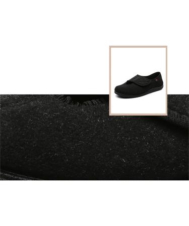 Men's Wide Diabetic Shoes | Spring/Autumn Comfort Shoes for Swollen & Sensitive Feet | Black, Size 9 - Buy Online on GoSupps.com