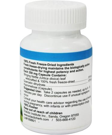 Eclectic Institute Fresh Freeze-Dried Nettle & Quercetin 350mg - 90 Non-GMO Veg Caps - Buy Online on GoSupps.com