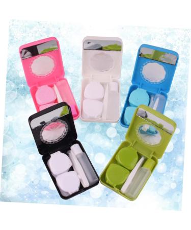 Lurrose Oval Foundation Brush Set & Colored Contact Lens Storage Case 5pcs Care Box for International Shipping - Buy Online on GoSupps.com