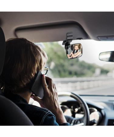 360 Adjustable Baby Car Mirror | Shatterproof Rearview Safety Mirror with Clip | Wide Angle Convex Mirror for Rear Kids, Babies, Infants - Buy Online on GoSupps.com