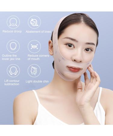 Satkali Slim Face Mask V-Shape Bandage Lift & Contour Treatment for Double Chin & Sagging Skin | Pink Rose - Buy Online on GoSupps.com