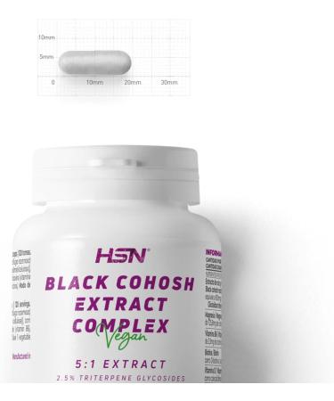 HSN Cohosh Cimicifuga Racemose black 800 mg 120 vegetable capsules helps with a calm and comfortable transition no GMO vegan glutenfree - Buy Online on GoSupps.com