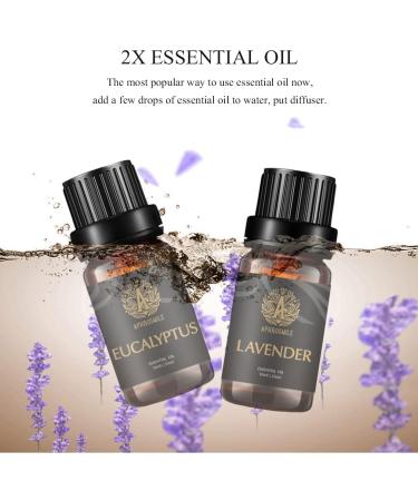 Aromatherapy Lavender Essential Oils Set 100% Pure Eucalyptus Scent Essential Oils Set 2X10ml Therapeutic Grade Eucalyptus Aromatherapy Essential Oils Lavender Fragrance Kit for Diffuser Humidifier - Buy Online on GoSupps.com