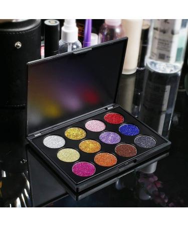 12 Colors Professional Makeup Powder Long Lasting Shimmer Eyeshadow Palette Mineral Pressed Glitter - Buy Online on GoSupps.com