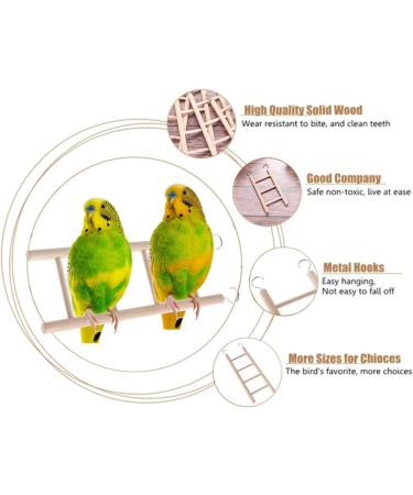 CULER Bird Wooden Ladder Rocking Perch Climbing Stairs Budgie Cage Toy Pet Supplies (32 * 7cm) - Buy Online on GoSupps.com