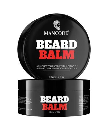 Beard Balm For Men Softens Moisturizes Mooch and Beard Long Lasting Nourishment Prevents Dry Rough Mustache & Beard Boost Shine and Volumizes Beards Beeswax Shea Butter and Essential Oils No Chemicals No Mineral Oil 50 gm Beard Balm for Men 1.7 Fl Oz