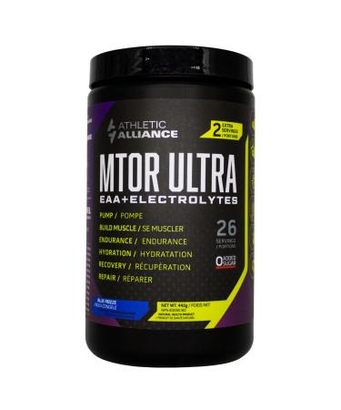 Athletic Alliance MTOR Ultra EAA Powder Complete Amino Acid Supplement for Intra Workout and Recovery Keto Friendly Essential Aminos to Build Muscle (Blue Freeze)